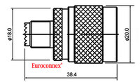 MINI UHF FEMALE - N MALE