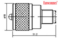 MINI UHF FEMALE TO UHF MALE