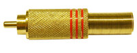 RCA Mâle doré, Lignes rouge, Câble 6mm
