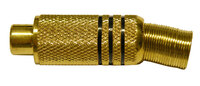 RCA Femelle doré, Câble 8mm, Lignes Noir