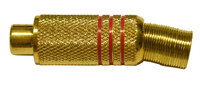 RCA Femelle doré, Câble 8mm, Lignes rouge