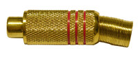 Ver informacion sobre RCA HEMBRA DORADO, CABLE 8mm, LINIAS ROJAS