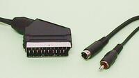 SCART PLUG TO 4P. MINI PLUG +2*RCA PLUG + RCA, 1.5m