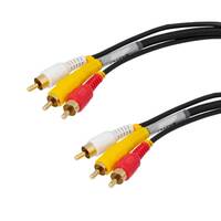 Ver informacion sobre 3xRCA PLUG - 3xRCA PLUG, GOLD PLATED CONNECTORS, 3m