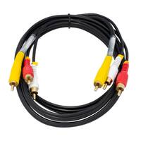 3xRCA MACHO - 3xRCA MACHO, CONECTORES DORADOS, 10m