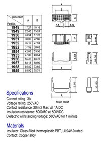 10C. I.D.C Femelle pour Câble Plat, 2.54mm