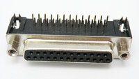 25P FEMALE D-SUB, P.C.B., RIGHT ANGLE, STAMPED PIN 7.2mm