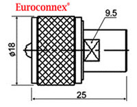 FME MALE (ROTATING NIPPLE) TO UHF MALE