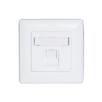 Carátula frontal de 1 keystone para caja de superficie 80x80mm | No incluye caja de superficie