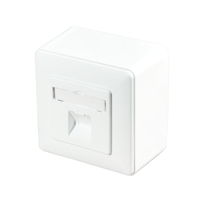 Carátula frontal de 1 keystone para caja de superficie 80x80mm | No incluye caja de superficie