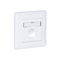 Carátula frontal de 1 keystone para caja de superficie 80x80mm | No incluye caja de superficie