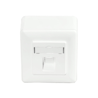 Carátula frontal de 1 keystone para caja de superficie 80x80mm | No incluye caja de superficie
