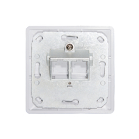 Carátula frontal de 2 keystone para caja de superficie 80x80mm | No incluye caja de superficie