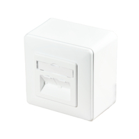 Carátula frontal de 2 keystone para caja de superficie 80x80mm | No incluye caja de superficie