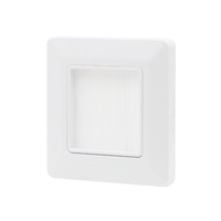 Carátula frontal con cepillo para caja de superficie 80x80mm | No incluye caja de superficie