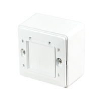 Carátula frontal con cepillo para caja de superficie 80x80mm | No incluye caja de superficie