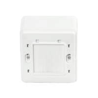 Carátula frontal con cepillo para caja de superficie 80x80mm | No incluye caja de superficie