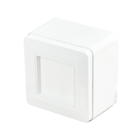 Carátula frontal con cepillo para caja de superficie 80x80mm | No incluye caja de superficie