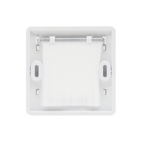 Carátula frontal con cepillo para caja de superficie 80x80mm | No incluye caja de superficie