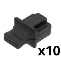 Silicone RJ45 Plug Cap with Handle - Color Black - Blister of 10 Units