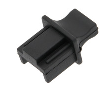 Silicone RJ45 Plug Cap with Handle - Color Black - Blister of 10 Units