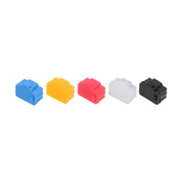 Silicone RJ45 Plug Cap - Color Red - Blister of 10 Units
