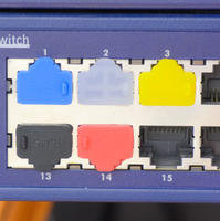 Tap de Silicona per a Clavilla RJ45 - Color Groc - Blíster de 10 Unitats