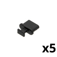 Ver informacion sobre Protective Cap for USB-C Female Connector with Pull Tab - Black Color - Pack of 5 Units