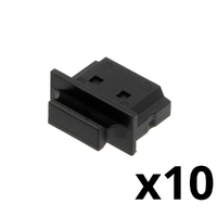 Tapón Protector para HDMI hembra con tirador - Color Negro - Blíster de 10 Unidades