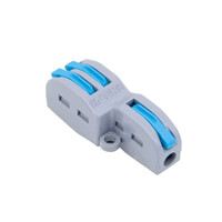 Borna de conexión de 1x2 en linea a palanca [0.08 a 4mm]