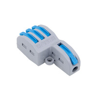 Borna de conexión de 1x3 en linea a palanca [0.08 a 4mm]