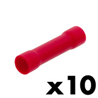 10 cosses à sertir isolées rouges 0,5 à 1,5mm² 