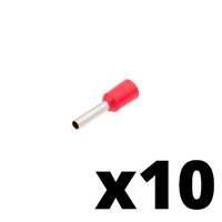 Ver informacion sobre Puntera aislada para cable de 1.50mm² [Rojo][AWG 16][10u. Blíster Colgar]