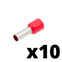 Ver informacion sobre Puntera aislada para cable de 10.00mm² [Rojo][AWG 7][10u. Blíster Colgar]
