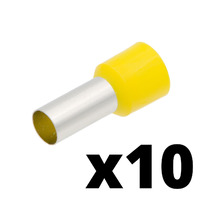 Ver informacion sobre Puntera aislada para cable de 25.00mm² [Amarillo][AWG 4][10u. Blíster Colgar]