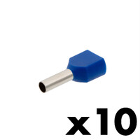 Ver informacion sobre Puntera aislada CREWEL 2x2.50mm² L10 [AWG 14][10u. Blíster Colgar]