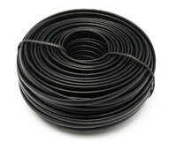 TELEPHONE FLAT CABLE 4COND. 28AWG, 30M ROLL, BLACK COLOUR