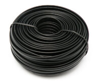 30M., Câble Téléfonique plat 28AWG, 4 VIAS, couleur Noir