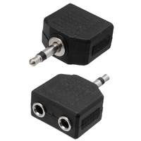 3.5mm MONO PLUG - 2x3.5mm MONO JACK