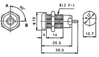 Interrupteur de Serrure MINI OFF-ON, avec duex clés, 125V. 1A  (250V. 0.5A)