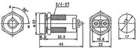 KEYLOCK SWITCH,2P OFF-ON WITH 2 KEYS, 125V. 4A  (250V. 2A)