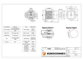 Interrupteur de verrouillage SPDT, 19mm