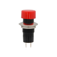PUSHBUTTON SWITCH, CLOSE TYPE, 125V. 3A, RED COLOUR