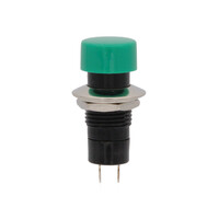 PUSHBUTTON SWITCH, CLOSE TYPE, 125V. 3A, GREEN COLOUR