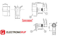 Jack Alimentation, couder  2.1x5.5 (L= 9mm)