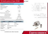 RG-58, N Malem, welding contact, cable crimp PTFE (1P/BAG)