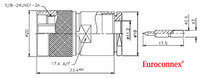 N Mâle à sertir pour RG-58, PTFE