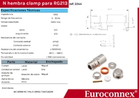 RG-213, N Hembra Soldar, PTFE