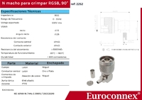 N Male Right Angle Crimp type RG58 PTFE(1P/BAG)