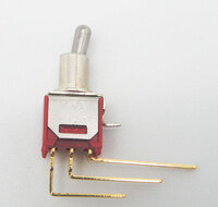 3P. MINI TOGGLE SWITCH,  (SPDT) ON-ON, 120V. 3A, FOR PRINTED CIRCUIT